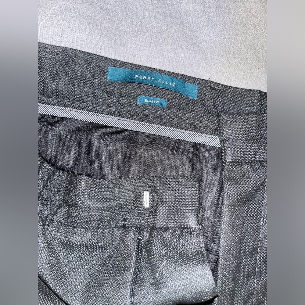 Perry Ellis Slimfit Dress Pants Grey